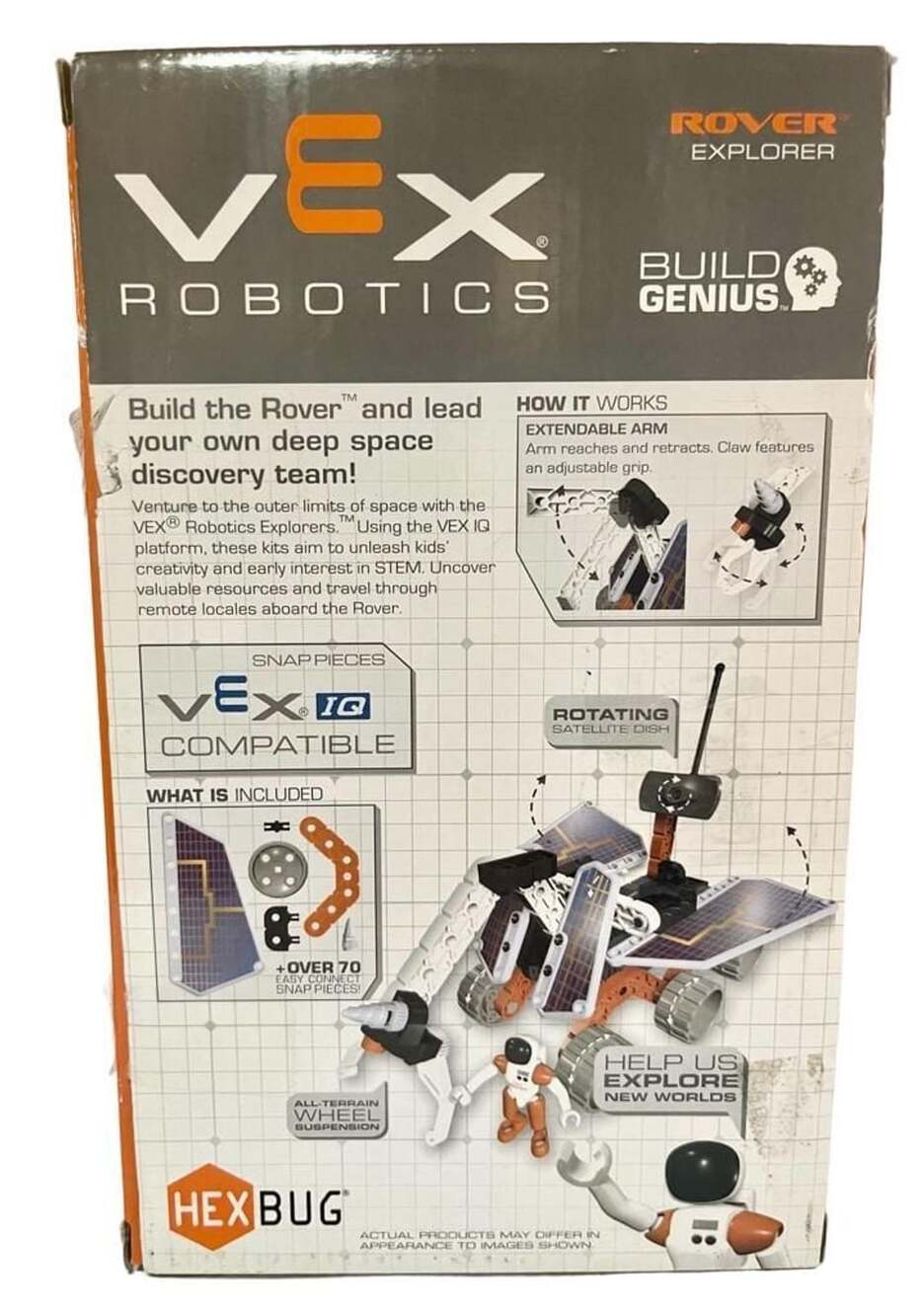 Hexbug VEX Robotics Rover Explorer STEM Construction Kit 70+ Pieces - Picture 2 of 5